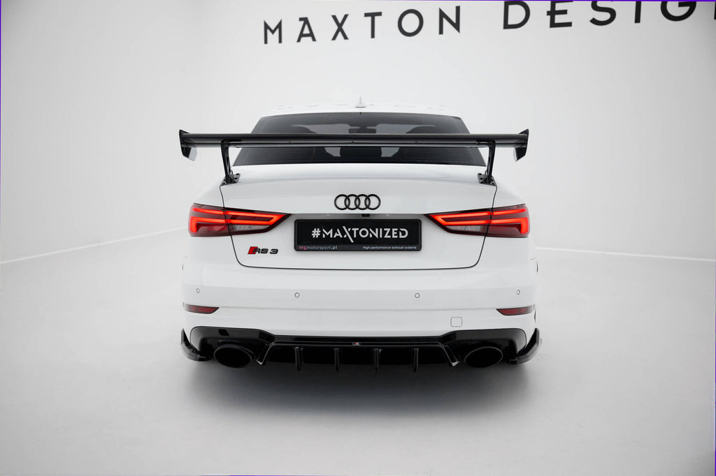 Carbon Spoiler With External Brackets Uprights Audi A3 / A3 S-Line / S3 / RS3 Sedan 8V / 8V Facelift