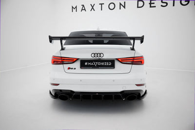 Carbon Spoiler With External Brackets Uprights Audi A3 / A3 S-Line / S3 / RS3 Sedan 8V / 8V Facelift