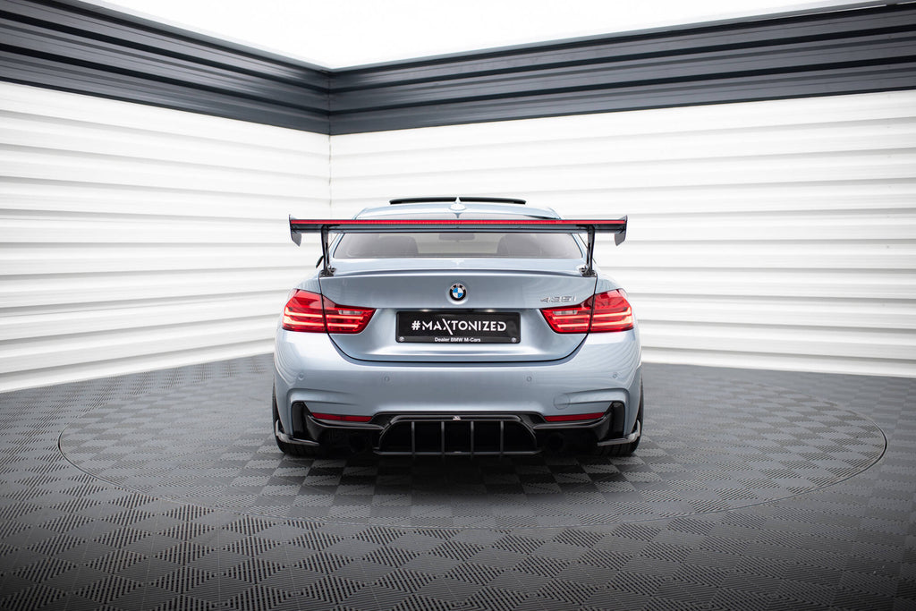 Carbon Spoiler With External Brackets Uprights + LED BMW 4 F32 / 4 F32 M-Pack Coupe