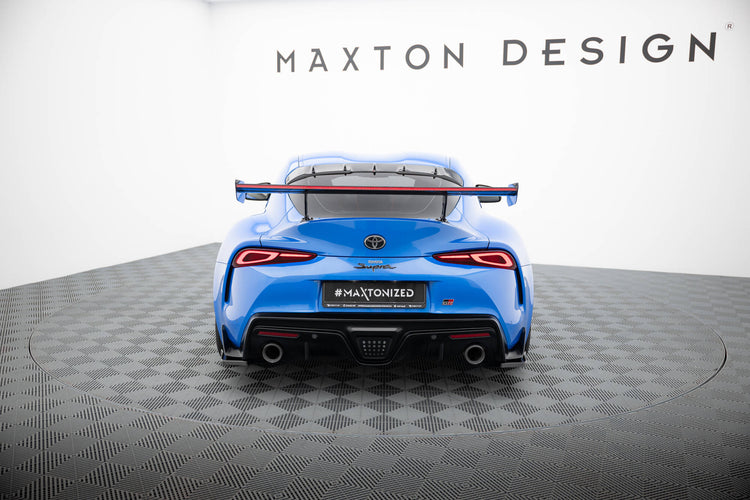 Carbon Spoiler With External Brackets Uprights + LED Toyota Supra Mk5