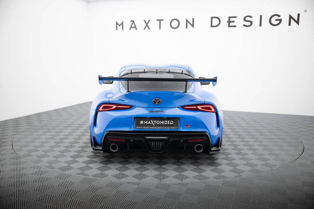 Carbon Spoiler With External Brackets Uprights Toyota Supra Mk5