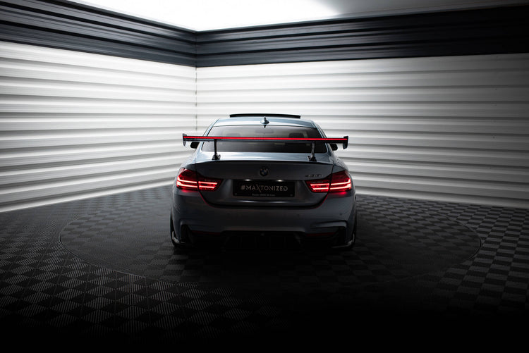 Carbon Spoiler With Internal Brackets Uprights + LED BMW 4 F32 / 4 F32 M-Pack Coupe