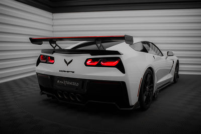 Carbon Spoiler With Internal Brackets Uprights + LED Chevrolet Corvette Stingray / Grand Sport C7