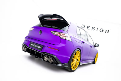 Rear Splitter (with vertical bars) V.1 Volkswagen Golf R  Mk8 / Mk8 Facelift