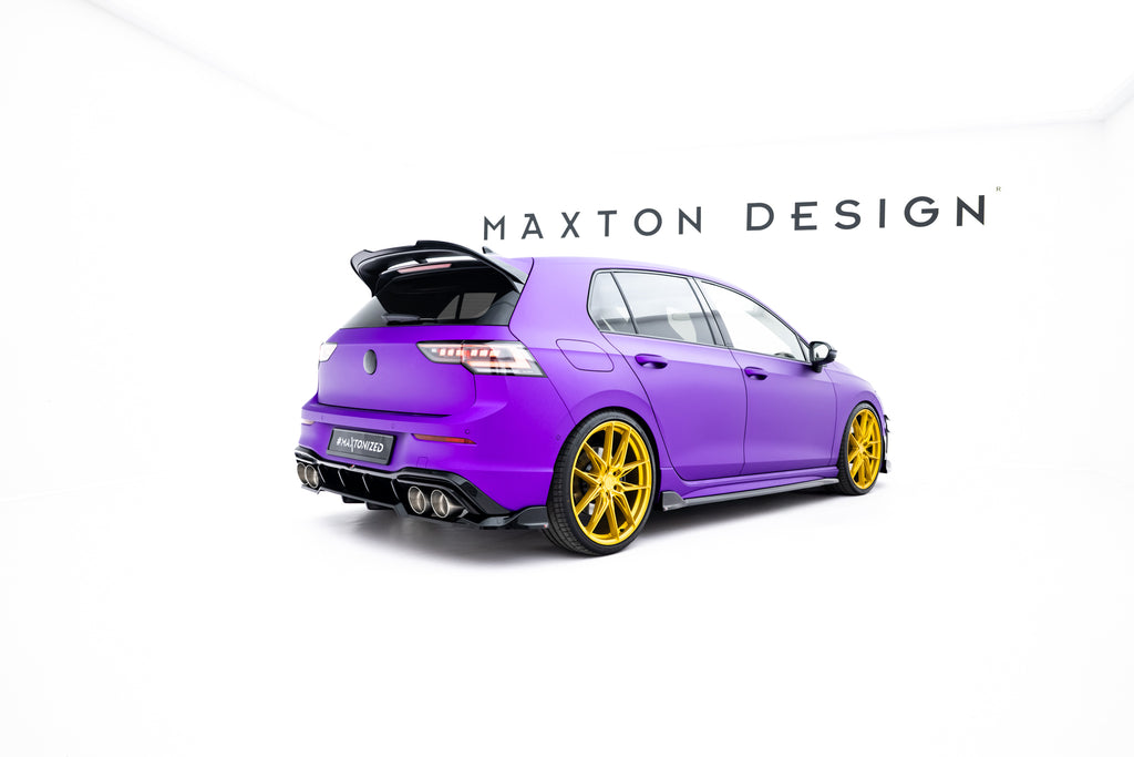 Rear Splitter (with vertical bars) V.1 Volkswagen Golf R  Mk8 / Mk8 Facelift
