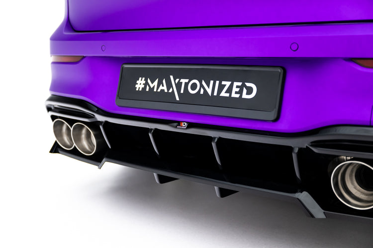 Rear Splitter (with vertical bars) V.2 Volkswagen Golf R  Mk8 / Mk8 Facelift