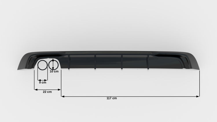 Rear Valance Audi A3 Sportback 8V Facelift (Version with double exhaust tip)