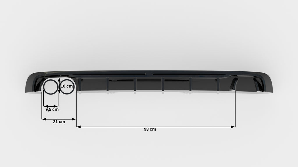 Rear Valance Audi A4 S-line B9 (Version with dual exhaust tips on one side)