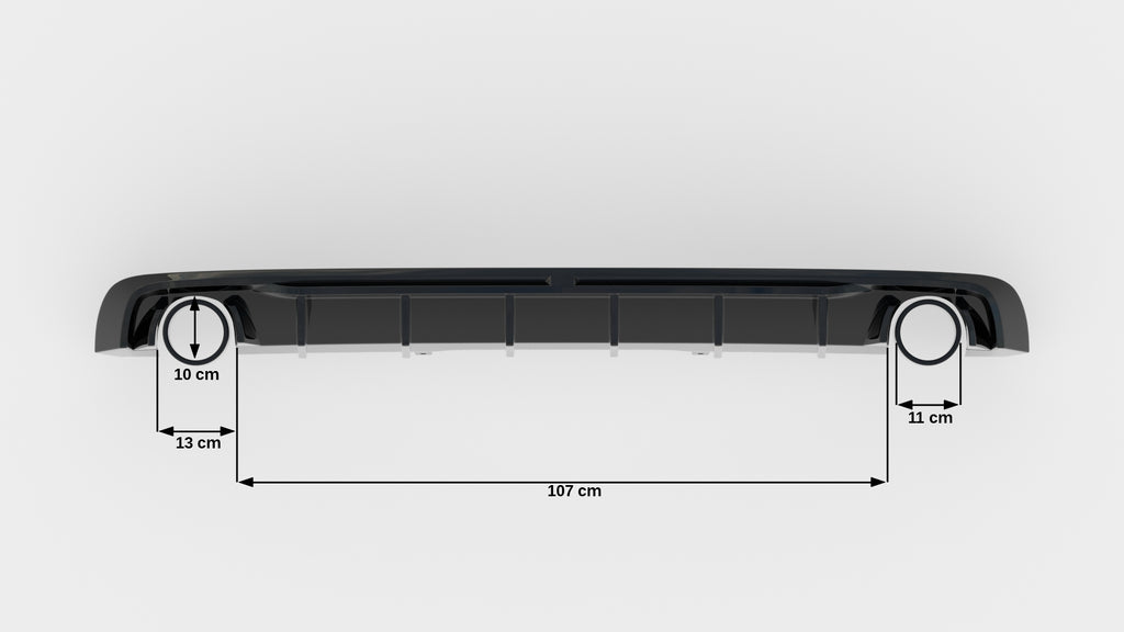 Rear Valance Audi A4 S-line B9 (Version with single exhaust tips on both sides)