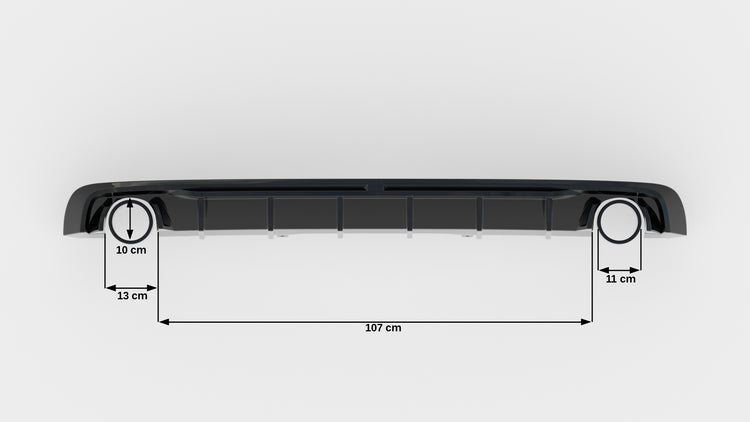 Rear Valance Audi A4 S-line B9 (Version with single exhaust tips on both sides)