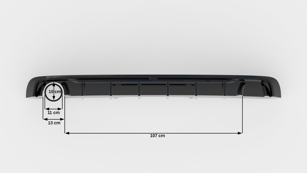 Rear Valance Audi A4 S-line B9 (Version with single exhaust tips on one side)