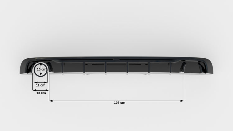 Rear Valance Audi A4 S-line B9 (Version with single exhaust tips on one side)