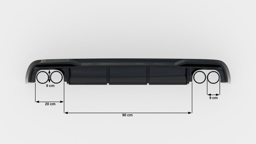 Rear Valance Audi A5 8T Facelift (Version with dual exhausts on both sides)