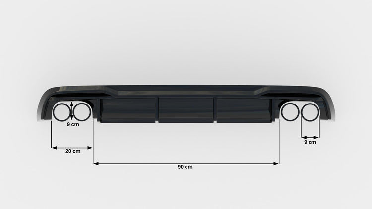 Rear Valance Audi A5 8T Facelift (Version with dual exhausts on both sides)
