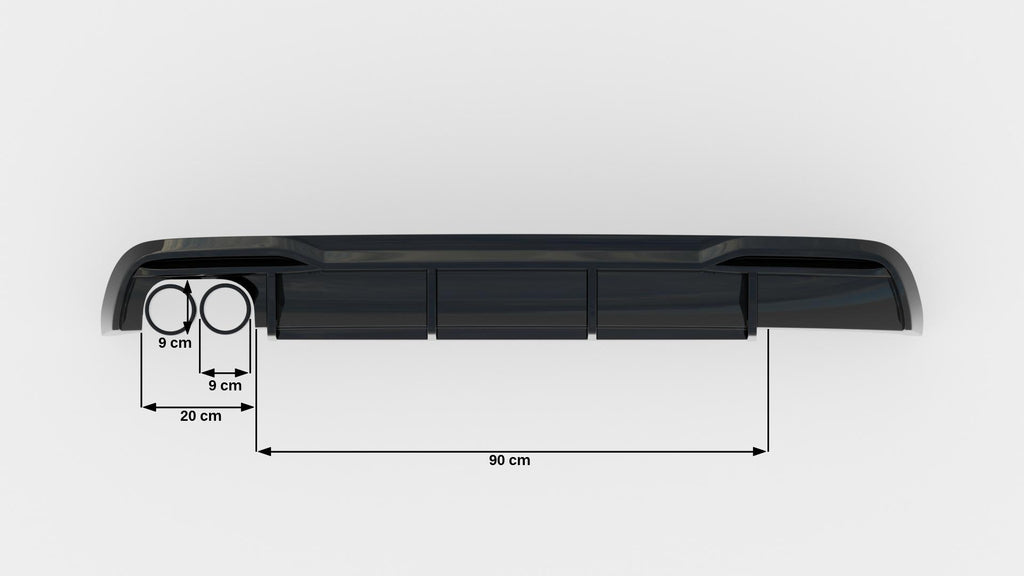 Rear Valance Audi A5 8T Facelift (Version with dual exhausts on one side)