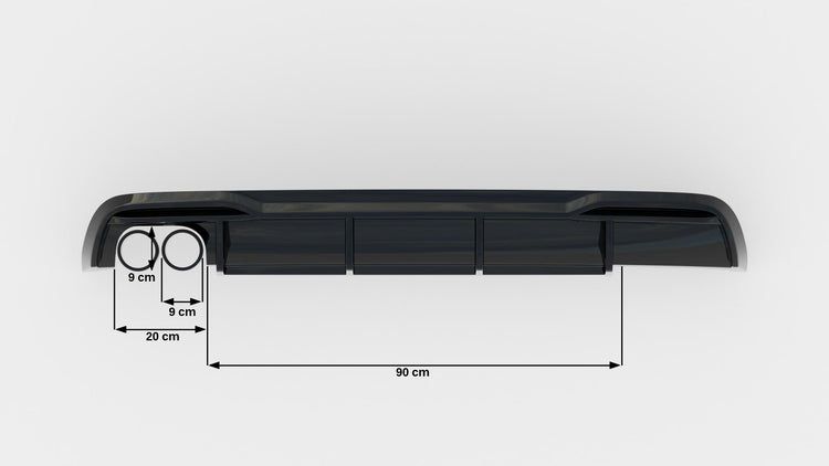 Rear Valance Audi A5 8T Facelift (Version with dual exhausts on one side)