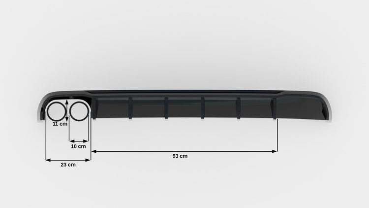 Rear Valance Audi A6 Sedan / Avant C7 (Single side dual exhaust version)