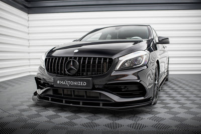 Street Pro Front Splitter + Flaps Mercedes-Benz A AMG-Line W176 Facelift