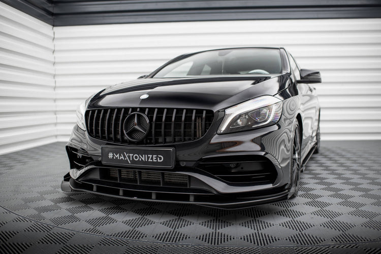 Street Pro Front Splitter + Flaps Mercedes-Benz A AMG-Line W176 Facelift