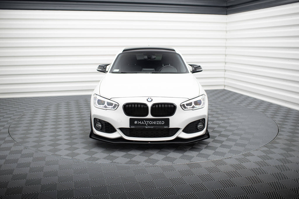 Street Pro Front Splitter V.3 + Flaps for BMW 1 F20 M-Pack Facelift / M140i