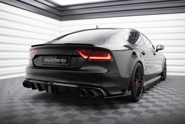 Street Pro Rear Side Splitters + Flaps Audi A7 S-Line C7