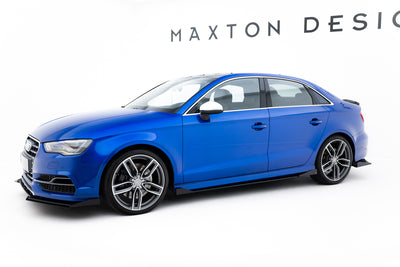 Street Pro Side Skirts Diffusers + Flaps Audi S3 / A3 S-Line Sedan 8V