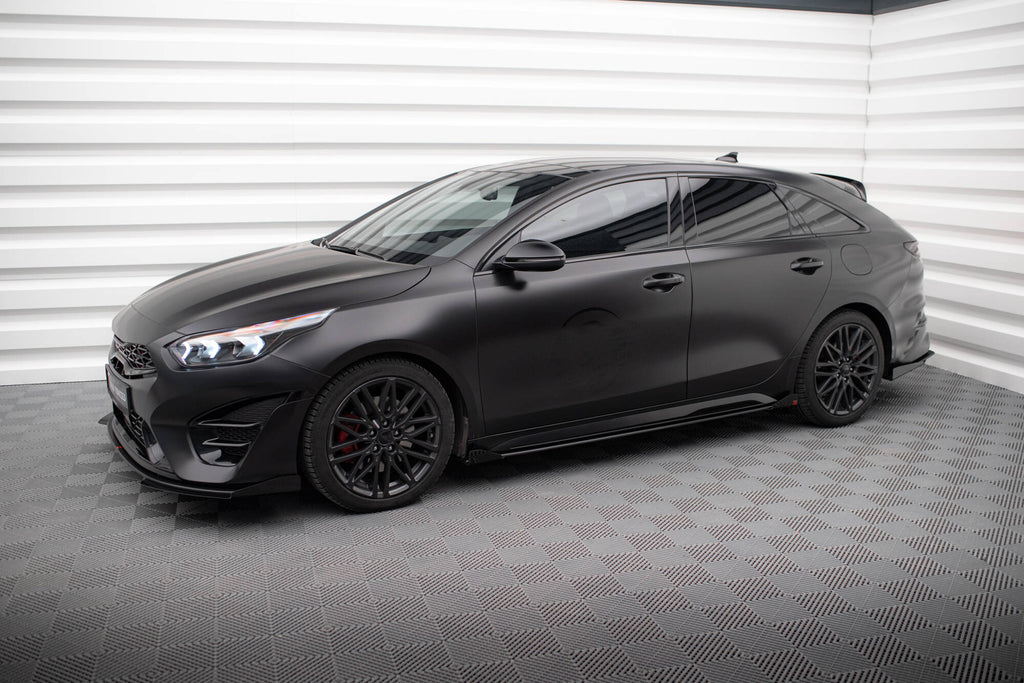Street Pro Side Skirts Diffusers + Flaps Kia Proceed GT / GT-Line Mk1 Facelift / Ceed GT Mk3 Facelift