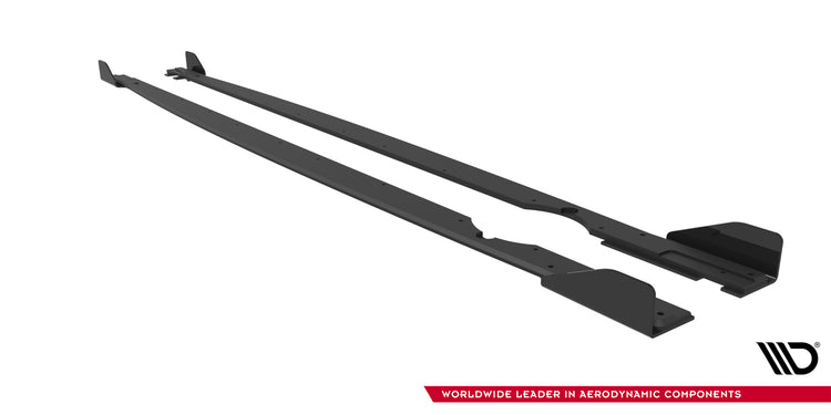 Street Pro Side Skirts Diffusers + Flaps Volkswagen Golf R Mk8 / Mk8 Facelift