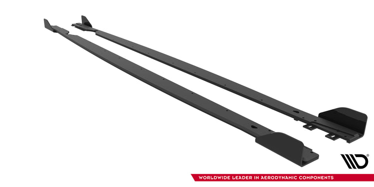 Street Pro Side Skirts Diffusers + Flaps Volkswagen Golf R Mk8 / Mk8 Facelift