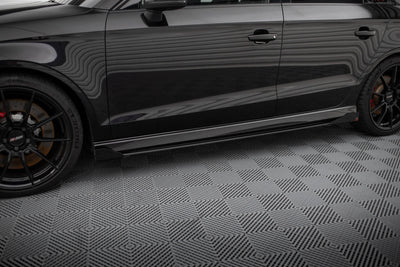 Street Pro Side Skirts Diffusers V.1 + Flaps Audi RS3 Sedan 8V Facelift